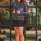 Jordan Ruffle Denim Vest- Dark Denim
