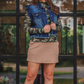 Jordan Ruffle Denim Vest- Dark Denim