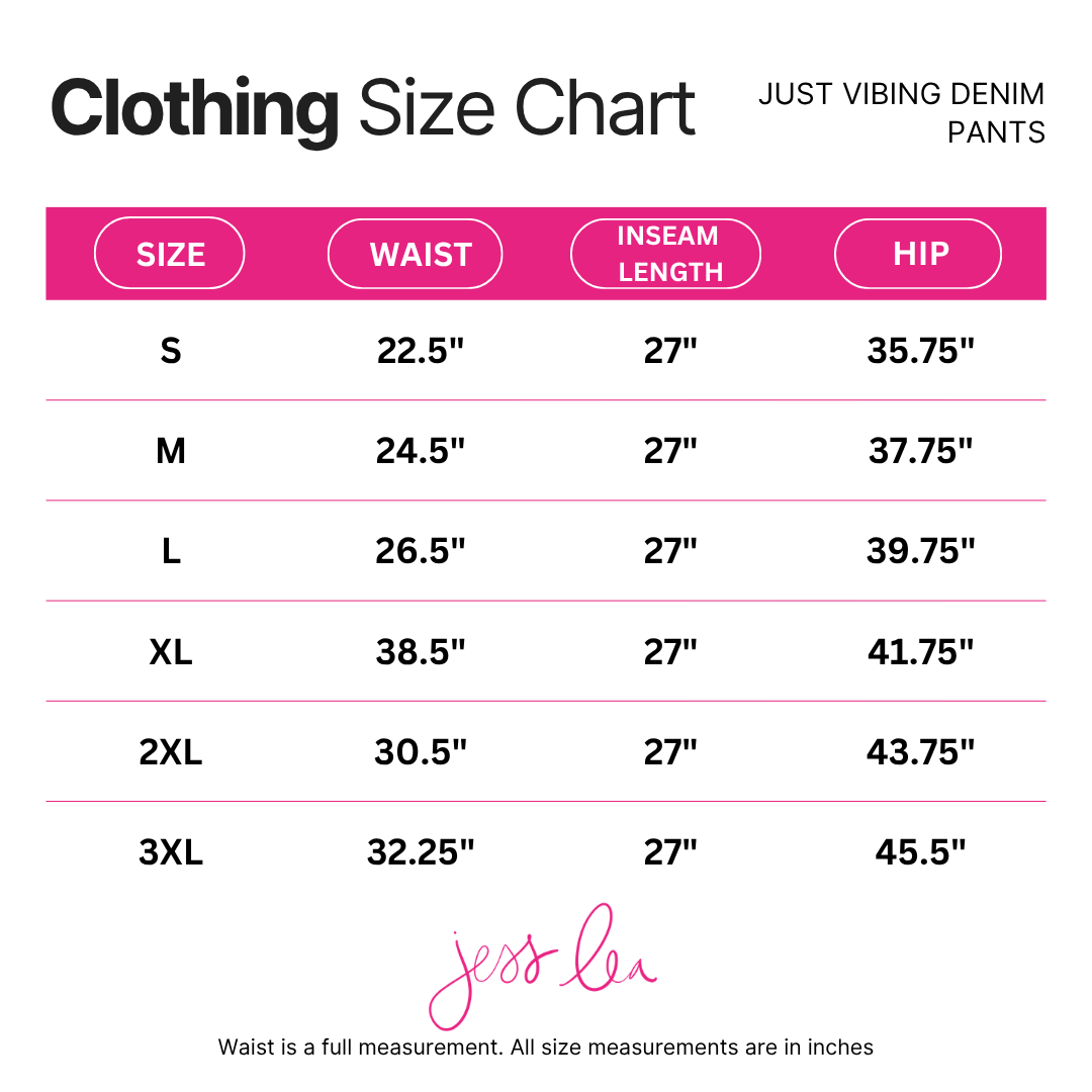 PREORDER- Just Vibing Denim Pants- Red