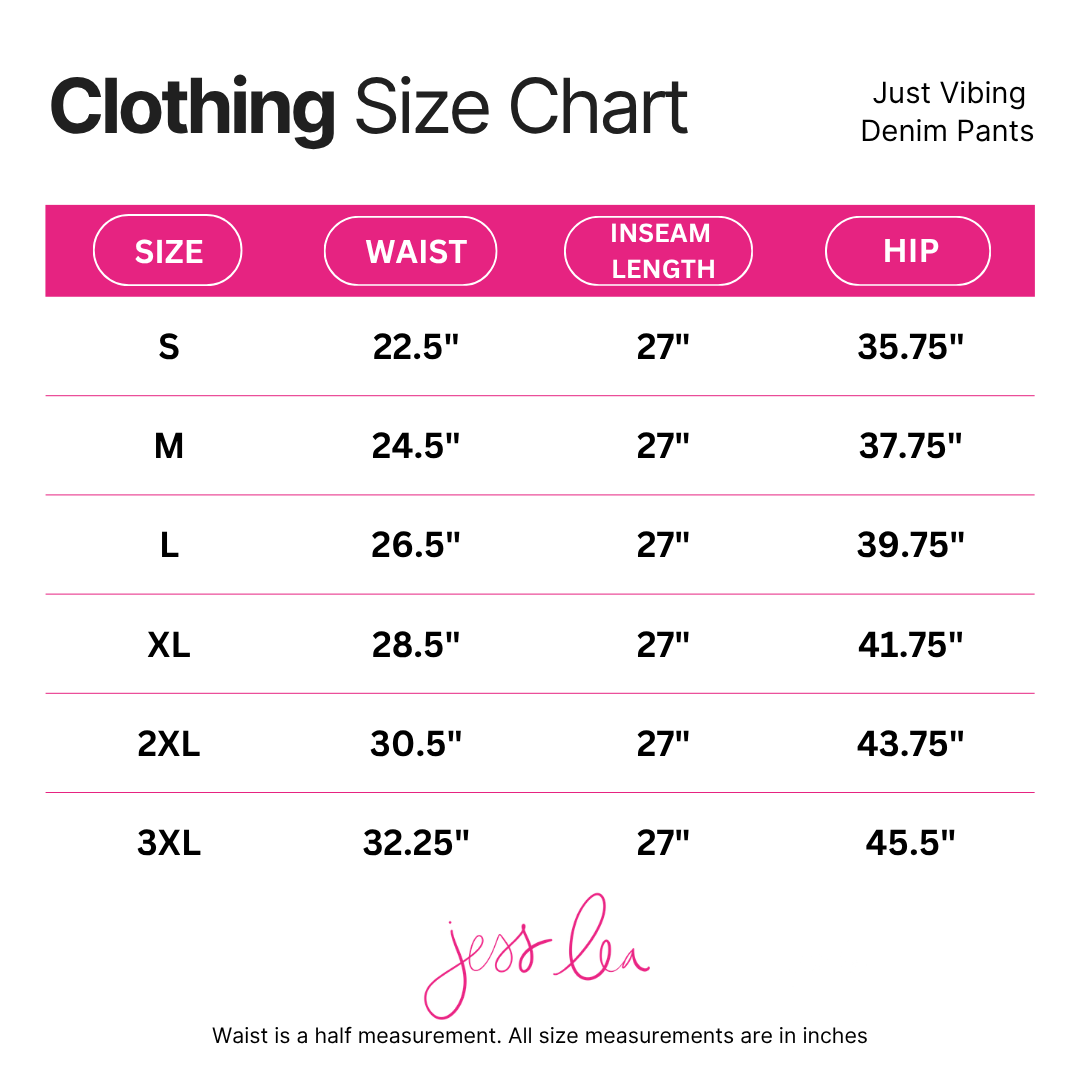 PREORDER- Just Vibing Denim Pants- Red