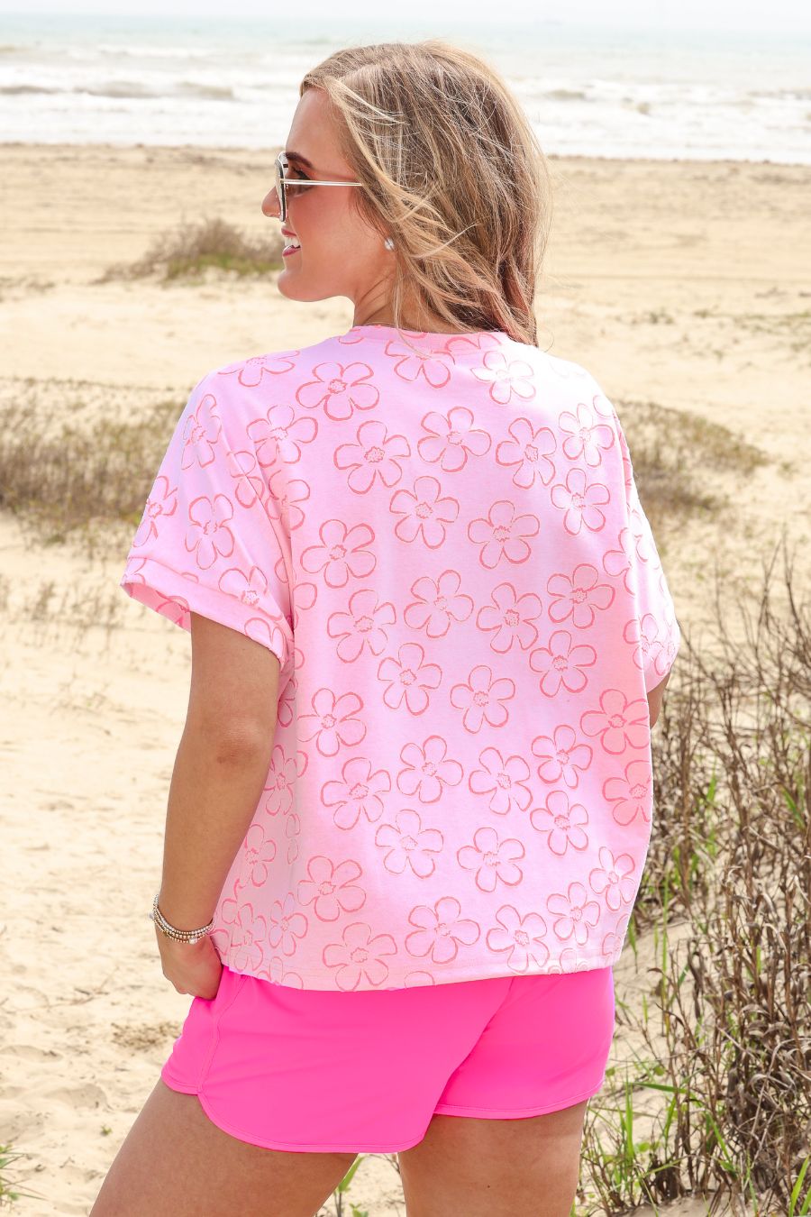 PREORDER- Millie Burn Out Tee- Flowers