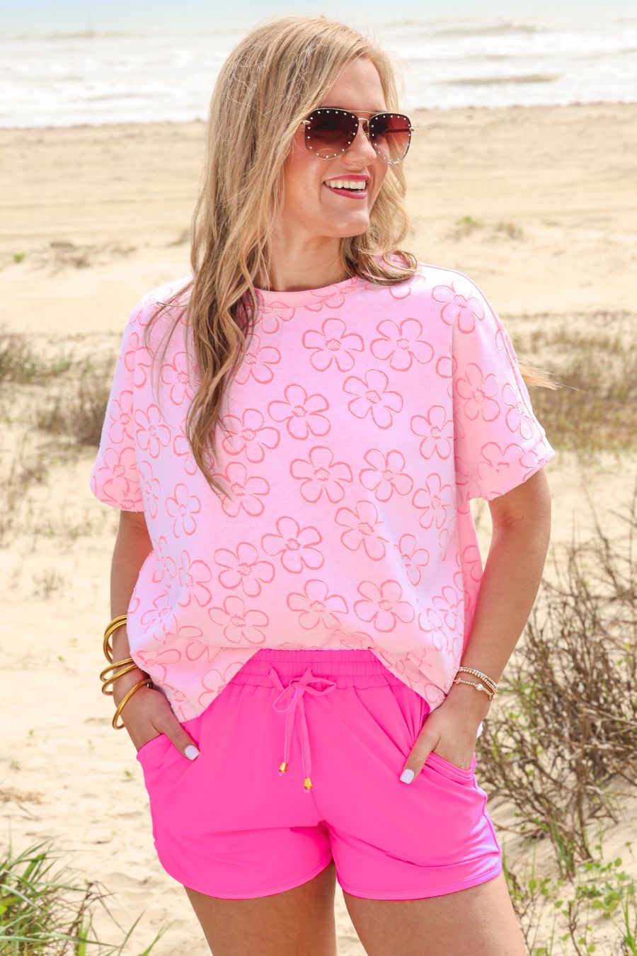 PREORDER- Millie Burn Out Tee- Flowers