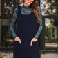 Keigan Mesh Top- Blue Floral