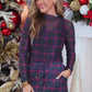 PREORDER- Keigan Mesh Top- Navy Plaid
