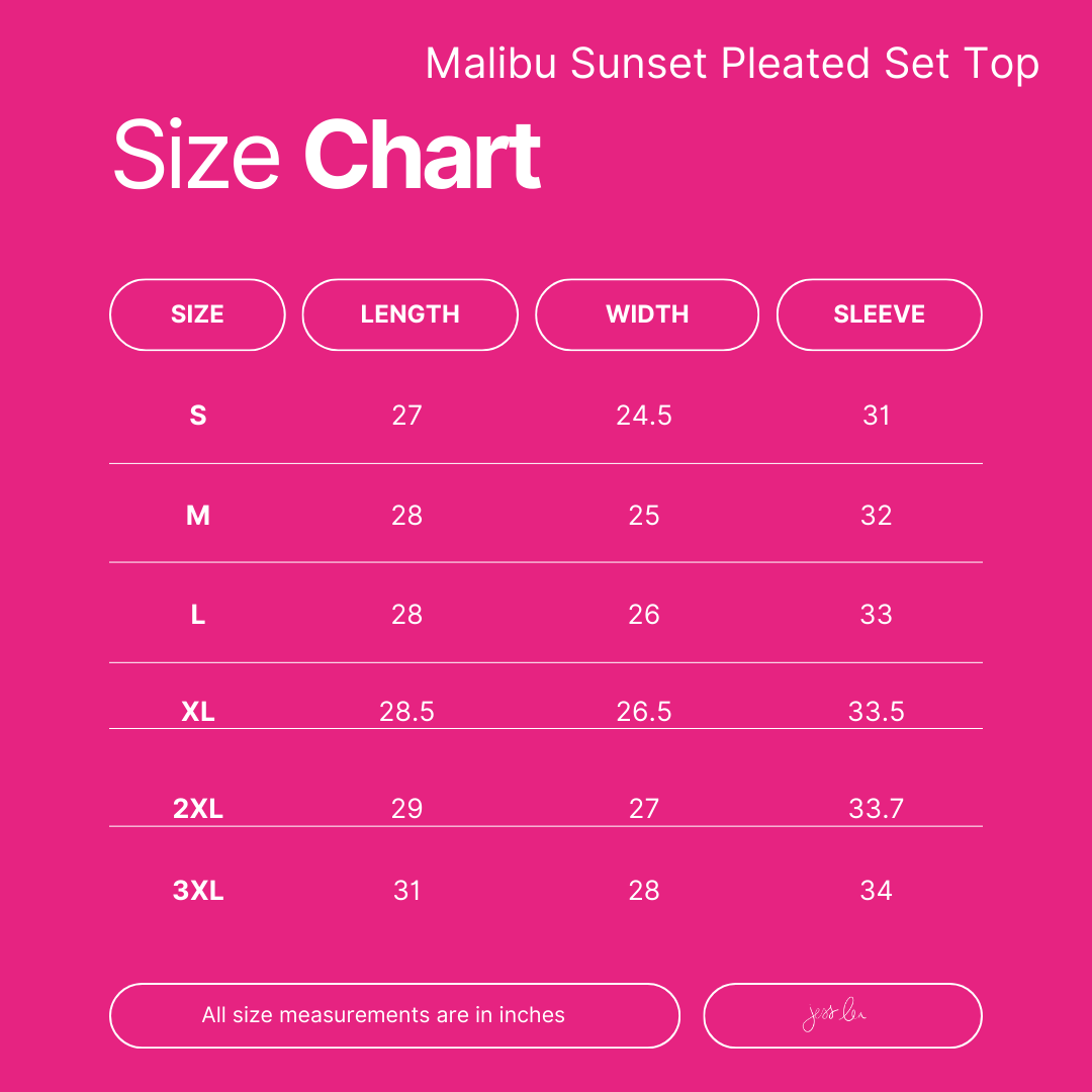 Malibu Sunset Pleated Set