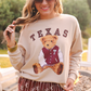 Benny The Bear Texas Pullover- Maroon