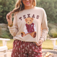 Benny The Bear Texas Pullover- Maroon