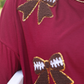 Sideline Sparkle Ruffle Top- Maroon
