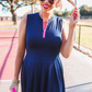 Pep Squad Tennis Dress, Navy