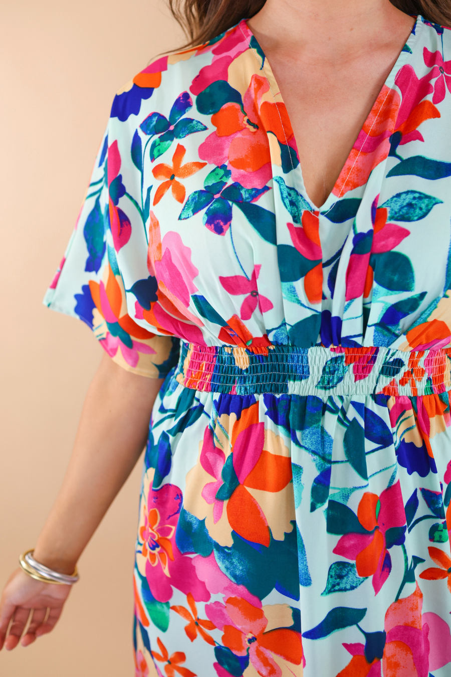 Ocean Mist Floral Dress