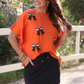 Sideline Sparkle Ruffle Top- Orange