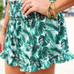Sunny Strolls High Waisted Shorts, Palm Leaf