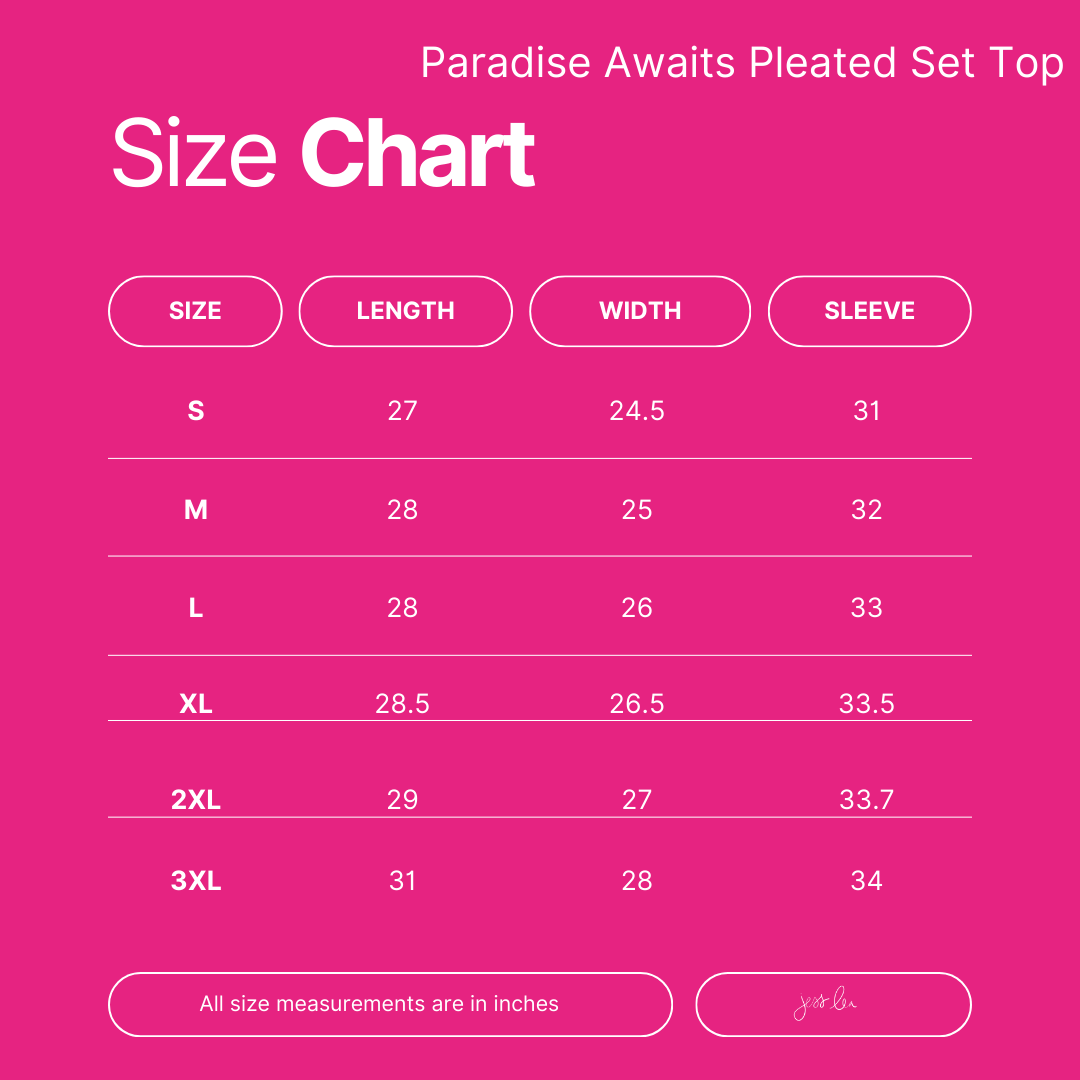Paradise Awaits Pleated Set