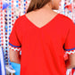 Patriotic Waves Ric Rac Top