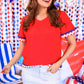 Patriotic Waves Ric Rac Top