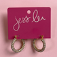 Pavé Hoop Earrings- Crystal