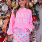 PREORDER- Pink Santa Baby Jacquard Knit Sweater