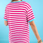 Living In Stripes Dress, Pink/Teal