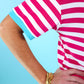 Living In Stripes Dress, Pink/Teal