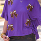 Sideline Sparkle Ruffle Top- Purple