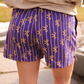Bows And Goals Boxer Shorts- Purple/Yellow