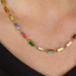 Rainbow Baguette Necklace