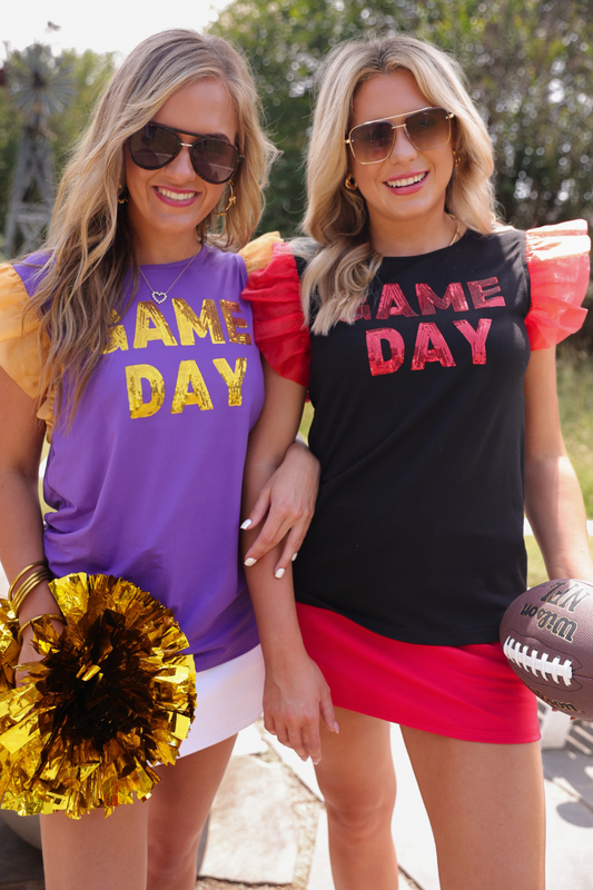 It's Game Day Sequin Patch Top