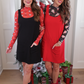 Rory Ribbed Jumper Dress- Red