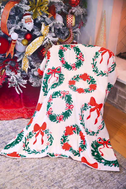 Ribbon Wreath Blanket