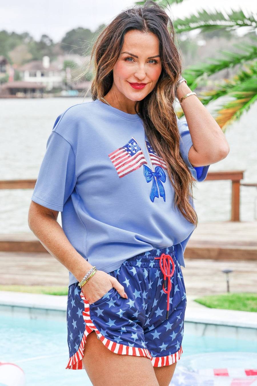 PREORDER- Liberty Bow Flags Luxe Top