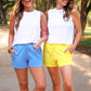 Solid Dusty Blue Everyday Shorts