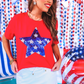 Stars And Sparklers Sequin Top, Red