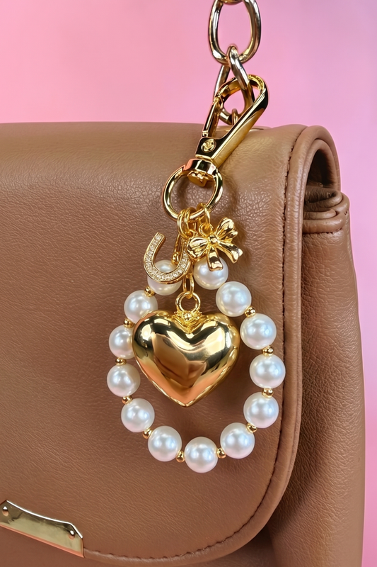 Sweetheart Pearl Bag Charm
