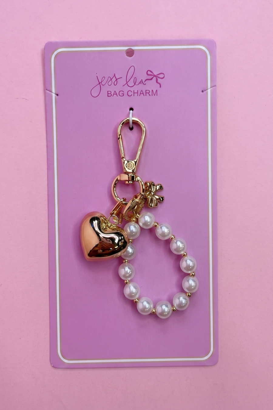 Sweetheart Pearl Bag Charm