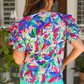 Talk Of The Tropics Ruffle Top