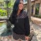 Mia Printed Pullover- After Dark Polka Dot