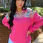 Mia Printed Pullover- Falling for Florals