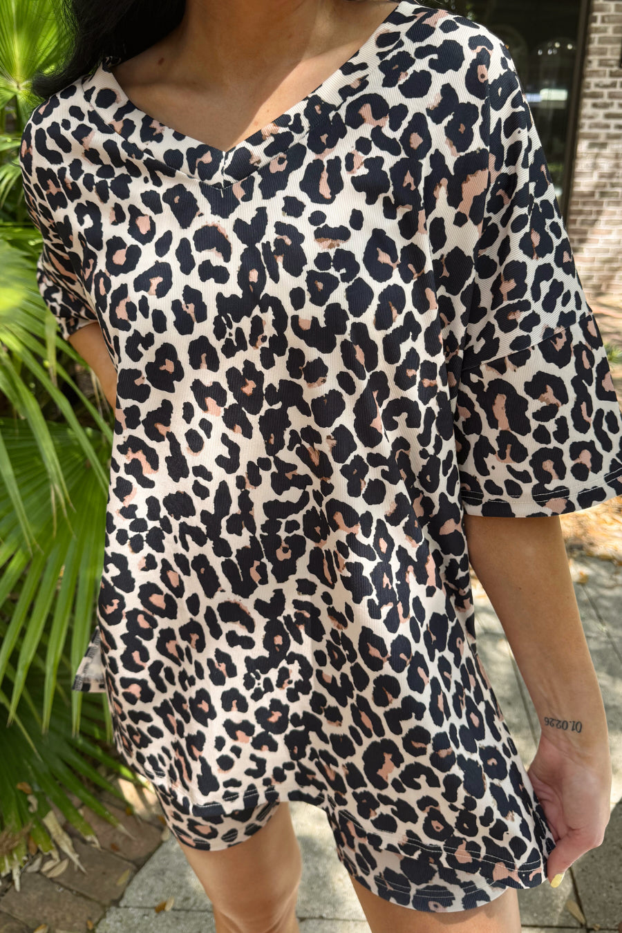 All Day Biker Set- Side Hustle Leopard