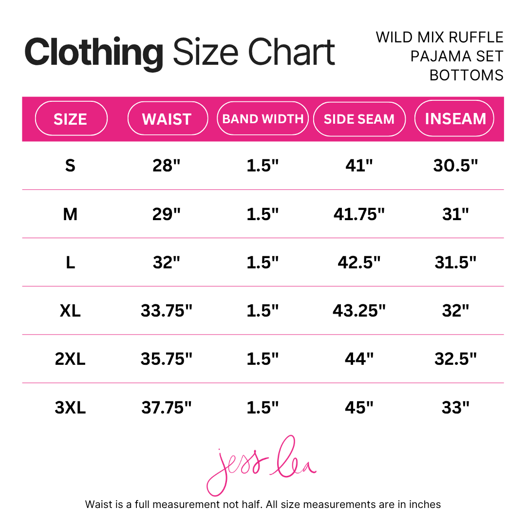 PREORDER- Wild Mix Ruffle Pajama Set