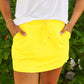 Solid Sunflower Yellow Skort