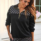 Mia Printed Pullover- After Dark Polka Dot
