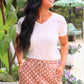 Mocha Mousse Polka Dot Skort