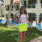 Solid Neon Yellow Skort