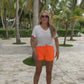 Solid Neon Orange Everyday Shorts