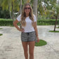 Black Gingham Everyday Shorts