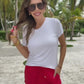 Solid Red Everyday Shorts