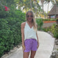 Solid Lavender Everyday Shorts