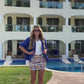 Orange Voyage Striped Skort