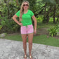 Melon Poppy Stripes Everyday Shorts