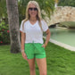 Solid Green Everyday Shorts